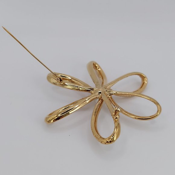 STUNNING PEARL & GOLD BROOCH - Picture 5 of 8